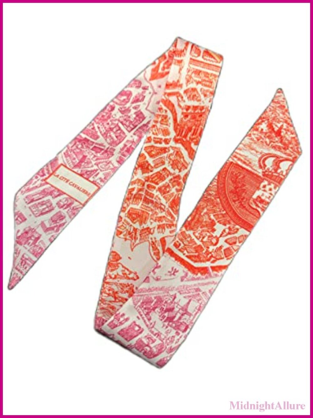 Horse Skinny Scarf Polyester Silk-Like Feel Women Bag Purse Hair Accessory